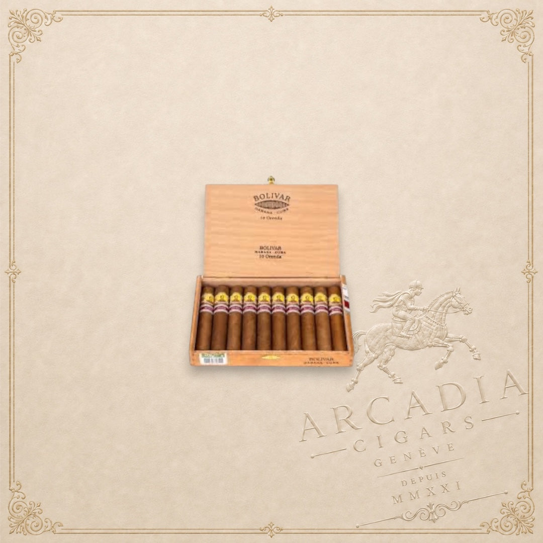 Arcadia Cigars box of Bolivar Orenda Edmundo cigars, a 2025 Balkan Regional Edition Cuban cigar collection.