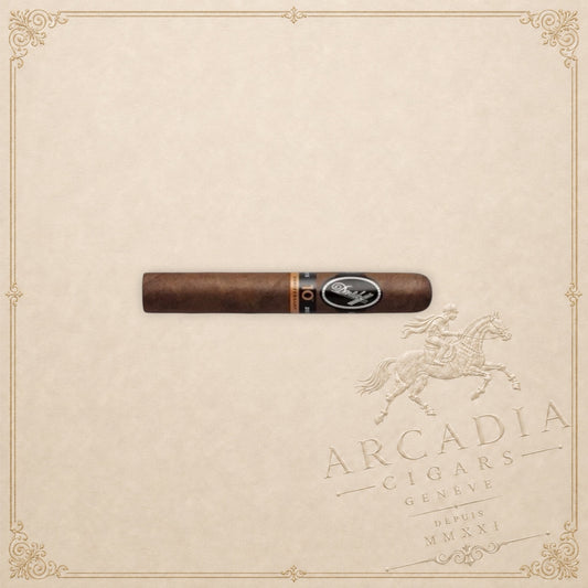 Arcadia Cigars Davidoff Nicaragua 10th Anniversary Limited Edition 2023 Gran Toro cigar with black and gold bands