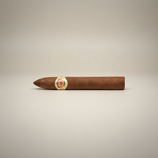 Arcadia Cigars Diplomaticos No.2 torpedo cigar, medium-to-full bodied with cedar and coffee notes.