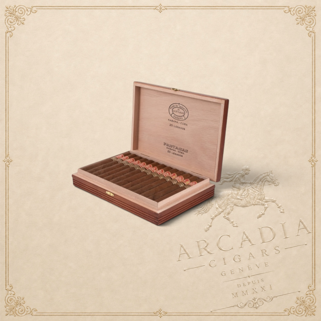 Arcadia Cigars Partagás Legado 2020 Limited Edition box of 25 Cuban cigars, Hermosos No.2 format.