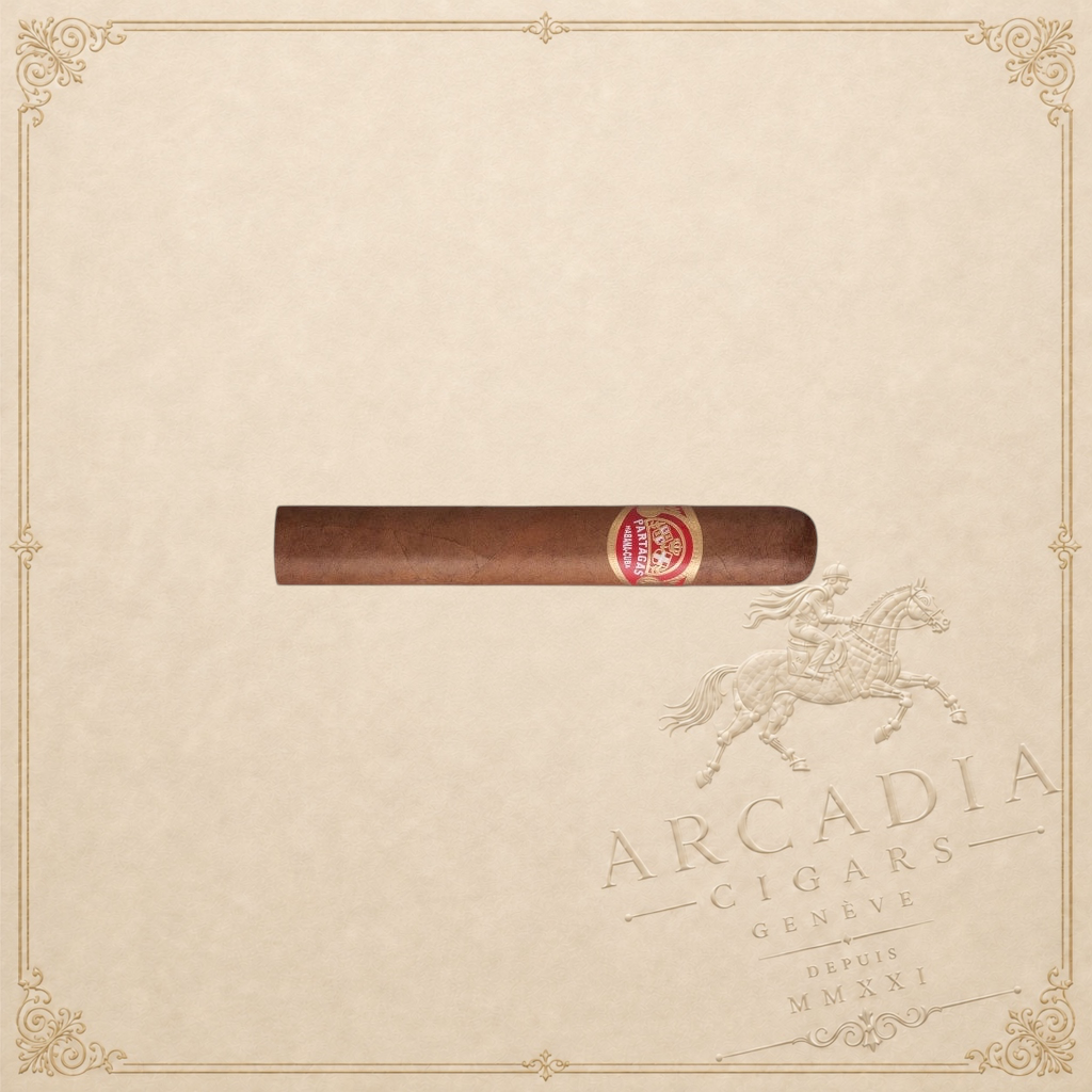 Arcadia Cigars Partagas Shorts, a compact Cuban cigar with a reddish-brown wrapper and a bold, full-bodied flavor profile.