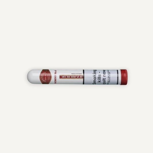 Arcadia Cigars Romeo y Julieta No. 2 Petit Corona Tubos cigar, featuring a balanced Cuban experience with cedar and nut notes.