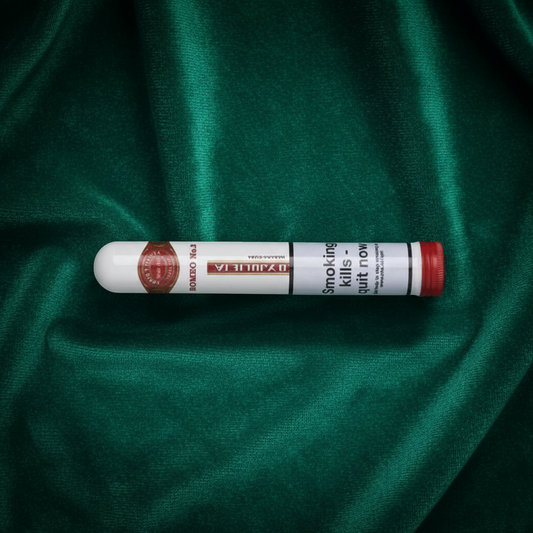 Arcadia Cigars Romeo y Julieta No. 2 Petit Corona Tubos cigar, featuring a balanced Cuban experience with cedar and nut notes.