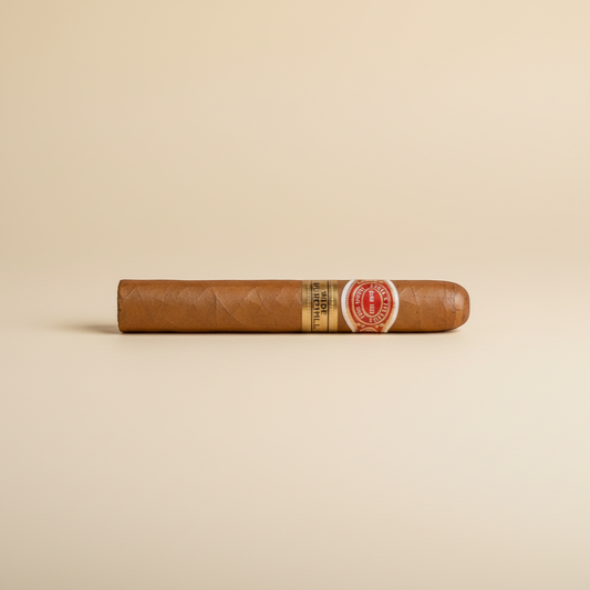Arcadia Cigars Romeo y Julieta Wide Churchill cigar, medium-bodied with cedar, cream, and coffee notes.