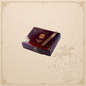 Arcadia Cigars Arturo Fuente Opus X Reserva D'Chateau cigar resting on a polished dark wood box with gold branding