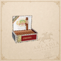 Arcadia Cigars Arturo Fuente Rosado Gran Reserva 44 cigar box with one premium cigar standing upright