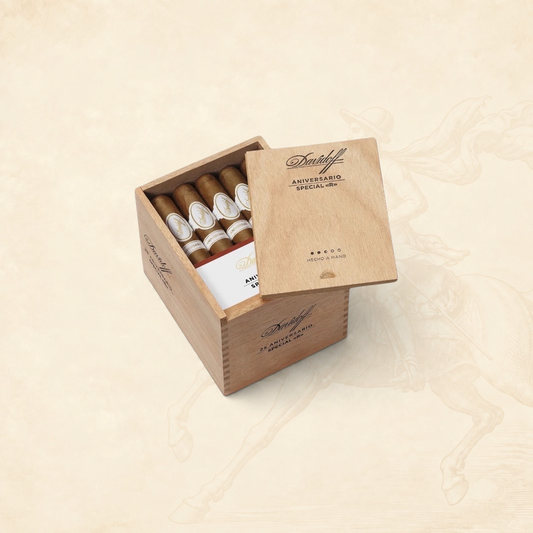 Arcadia Cigars Davidoff Aniversario Special R Robusto cigars in a wooden box with Connecticut Ecuador wrappers