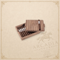 Arcadia Cigars Davidoff Chef's Edition 2025 Toro cigars in a wooden box with a ribbed lid on a textured background.