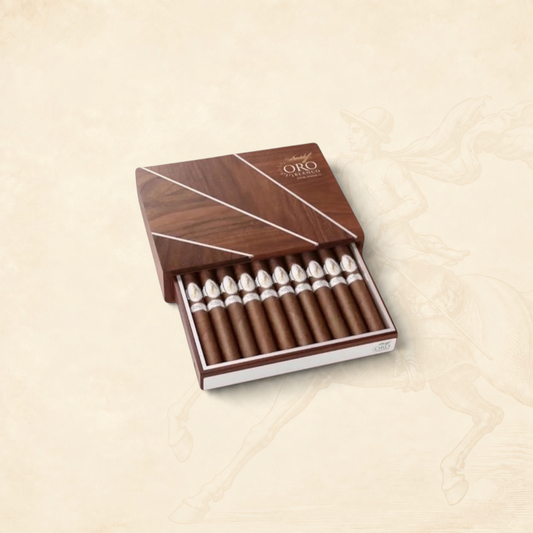 Arcadia Cigars Davidoff Oro Blanco Special Release 111 luxury cigars in a premium wooden sliding presentation case