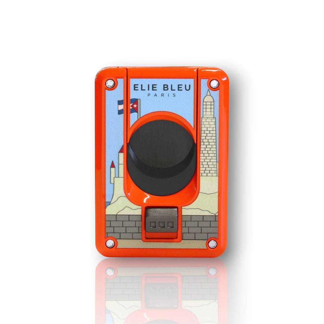 Elle Blue Lacquered Double Blade Cigar Cutter – Casa Cubana
