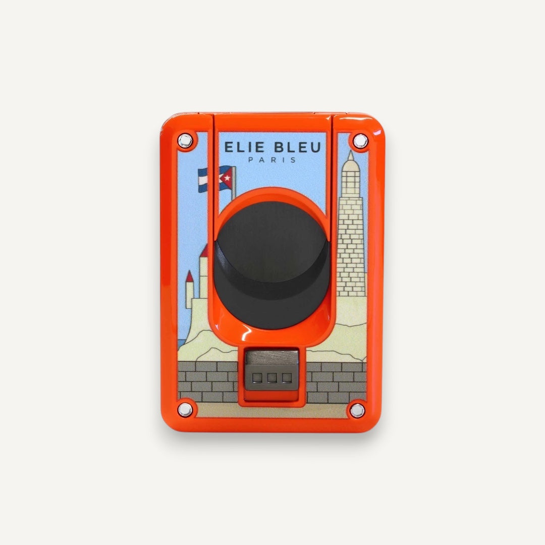 Elle Blue Lacquered Double Blade Cigar Cutter – Casa Cubana