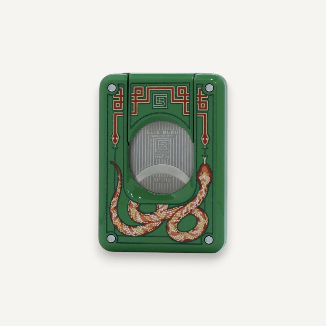 Elle Blue  Lacquered Double Blade Cigar Cutter – Snake