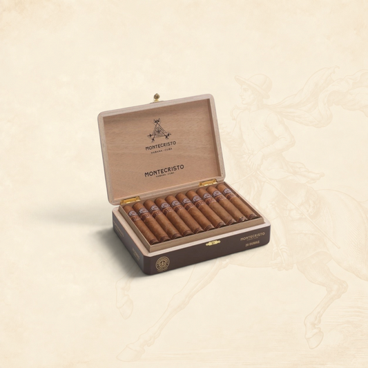 Arcadia Cigars box of Montecristo 1935 Maltés premium cigars with branded wooden packaging