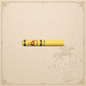 Arcadia Cigars Montecristo Petit Tubos Cuban cigar in a yellow protective tube with signature branding