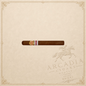 Arcadia Cigars Ramon Allones Gladiator 2010 Andino double robusto cigar with dark wrapper on a textured background