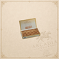Arcadia Cigars box of San Cristobal de la Habana El Principe Petit Corona cigars with ornate gold and cream branding