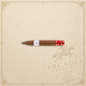 Arcadia Cigars VegaFina Torpedo Year of the Rabbit 2023 cigar with Ecuadorian wrapper on a textured cream background