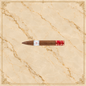 Arcadia Cigars VegaFina Torpedo Year of the Rabbit 2023 cigar with Ecuadorian wrapper on a textured cream background