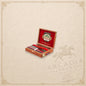 Arcadia Cigars Arturo Fuente Añejo No. 77 Shark cigars in a wooden box with a red velvet lining and branded label.