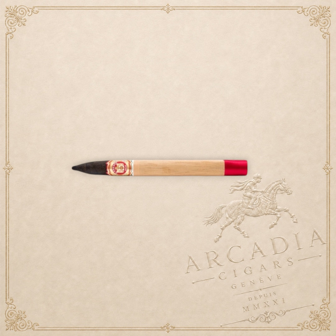 Arcadia Cigars Arturo Fuente Añejo Tres Ocho 8-8-8 cigar with a dark Connecticut Broadleaf Maduro wrapper