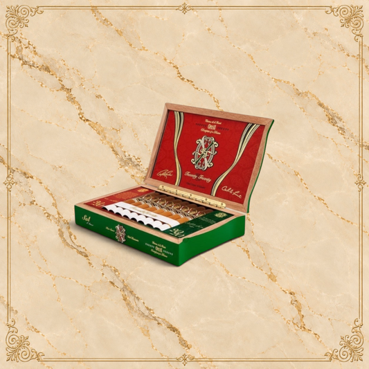 Arcadia Cigars Arturo Fuente Opus X 2020 Sol D’Amor limited edition cigars in a wooden box. Robusto Especial vitola.