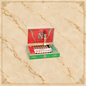 Arcadia Cigars Arturo Fuente OpusX 2020 Viento d'Amor cigars in an open decorative green and red presentation box.
