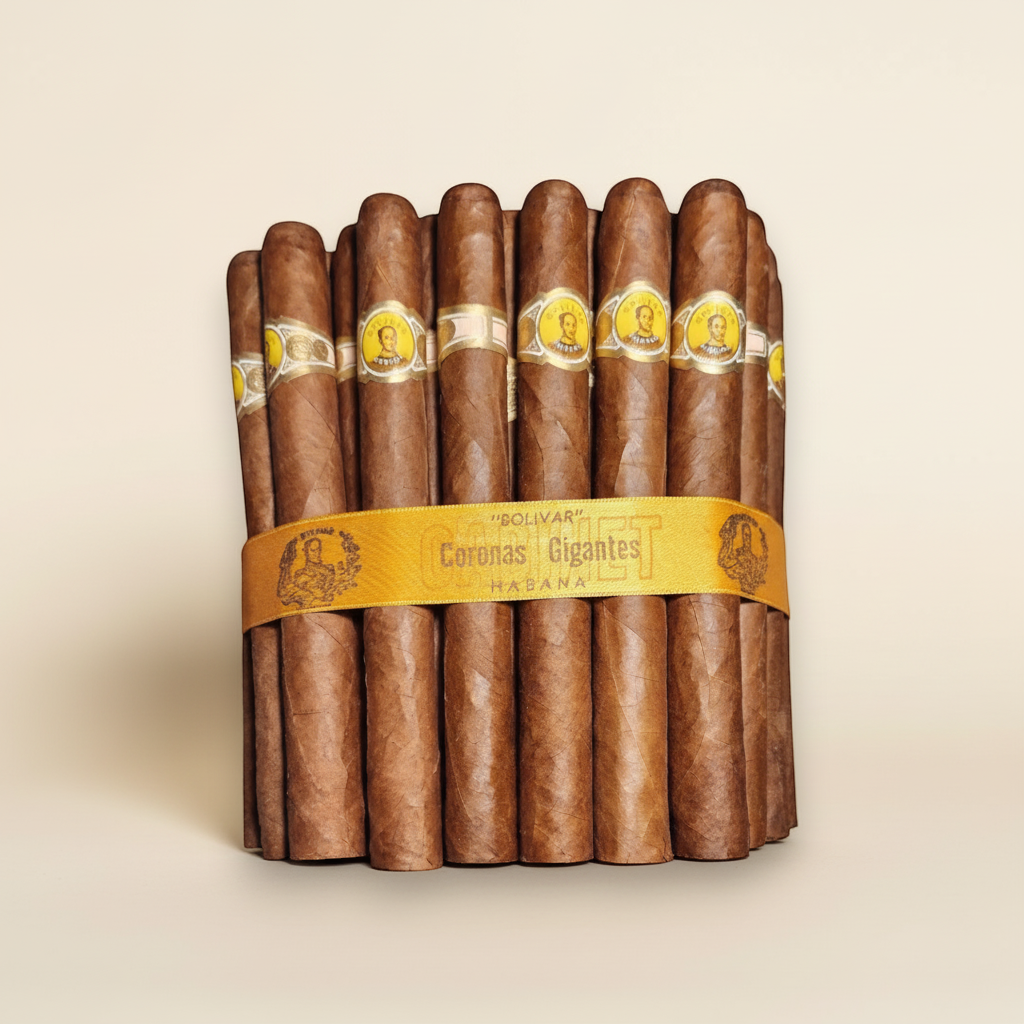 Arcadia Cigars Bolivar Corona Gigantes, full-bodied Cuban Churchill cigars with rich earthy and cocoa notes.