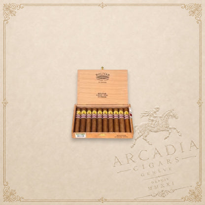 Arcadia Cigars box of Bolivar Orenda Edmundo cigars, a 2025 Balkan Regional Edition Cuban cigar collection.