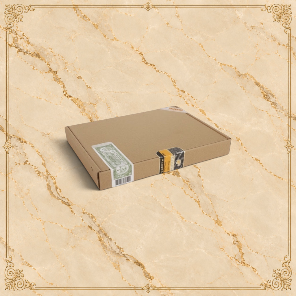 Arcadia Cigars Cohiba Piramides Extra box, featuring a cardboard exterior with green and gold band details.