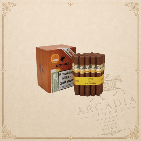 Arcadia Cigars Cohiba Siglo II cigars in a wooden box. Medium-bodied Cuban cigars with a classic format.