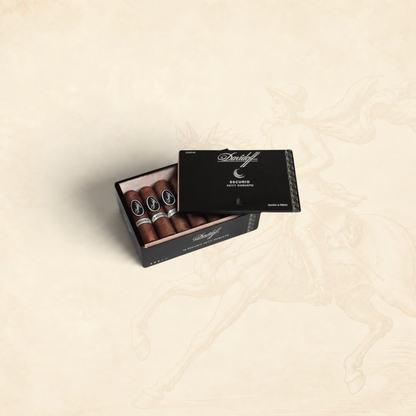 Arcadia Cigars Davidoff Escurio Petit Robusto box containing premium cigars with Ecuadorian Havana wrappers.
