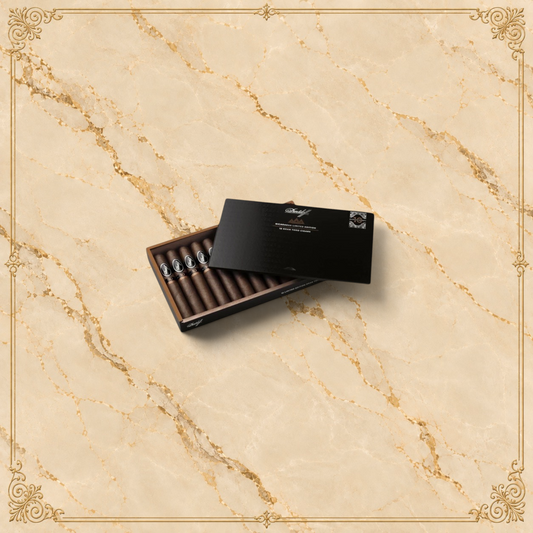 Arcadia Cigars Davidoff Nicaragua 10th Anniversary Limited Edition 2023 Gran Toro cigars in a black presentation box.