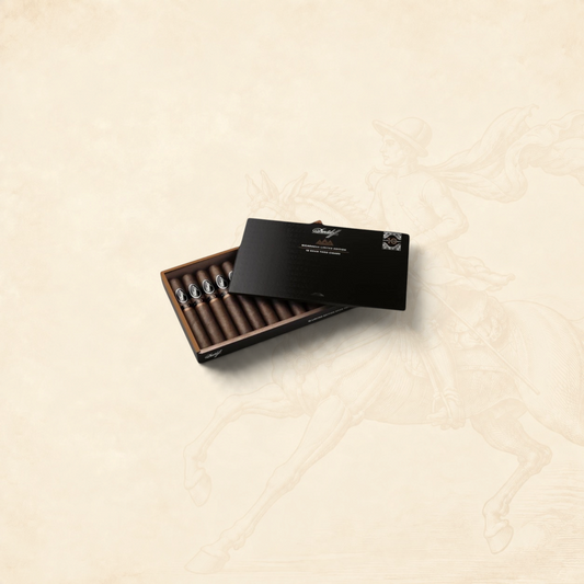Arcadia Cigars Davidoff Nicaragua 10th Anniversary Limited Edition 2023 Gran Toro cigars in a black presentation box.