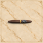 Arcadia Cigars Davidoff Puro Dominicano Corona Larga cigar with a dark brown wrapper on a textured cream background.