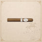 Arcadia Cigars Davidoff Signature Vintage 2000 corona cigar with white and gold band on a textured cream background.