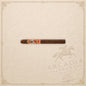 Arcadia Cigars God of Fire by Carlito Churchill cigar with a detailed ornate band on a textured cream background