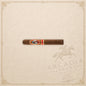 Arcadia Cigars God of Fire by Carlito Double Robusto cigar with detailed band on a cream background