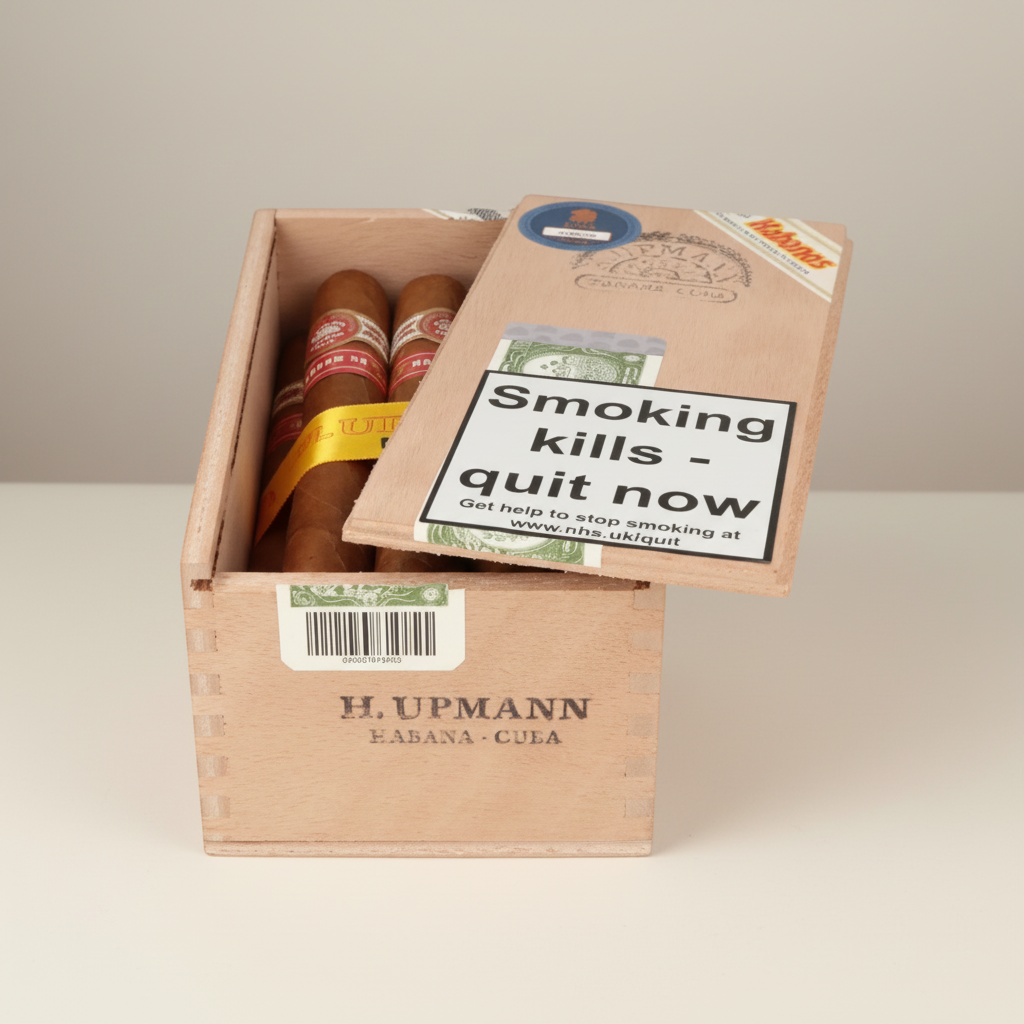 Arcadia Cigars H. Upmann Magnum 50 box of 25 Cuban cigars. Medium-bodied with cedar and cocoa notes.