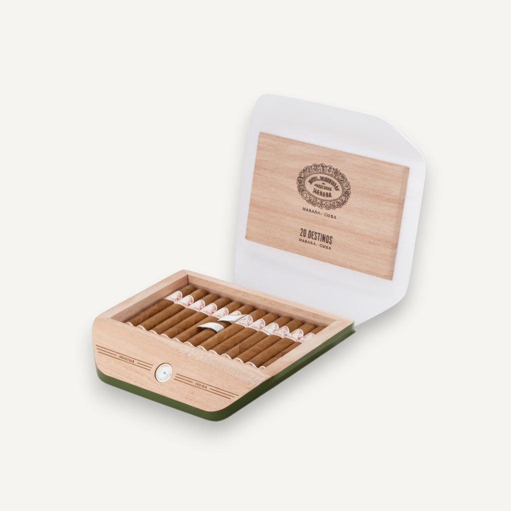 Arcadia Cigars Hoyo De Monterrey Destinos 2023 travel retail exclusive cigar box with 20 cigars.