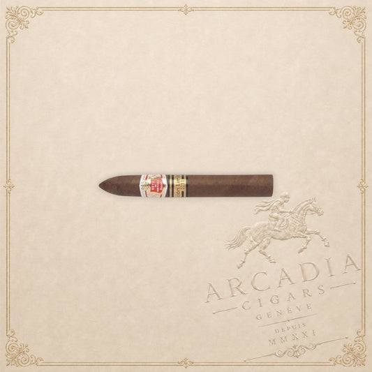 Arcadia Cigars Hoyo de Monterrey Short Hoyo Piramides 2011 limited edition cigar with a pointed cap and gold band