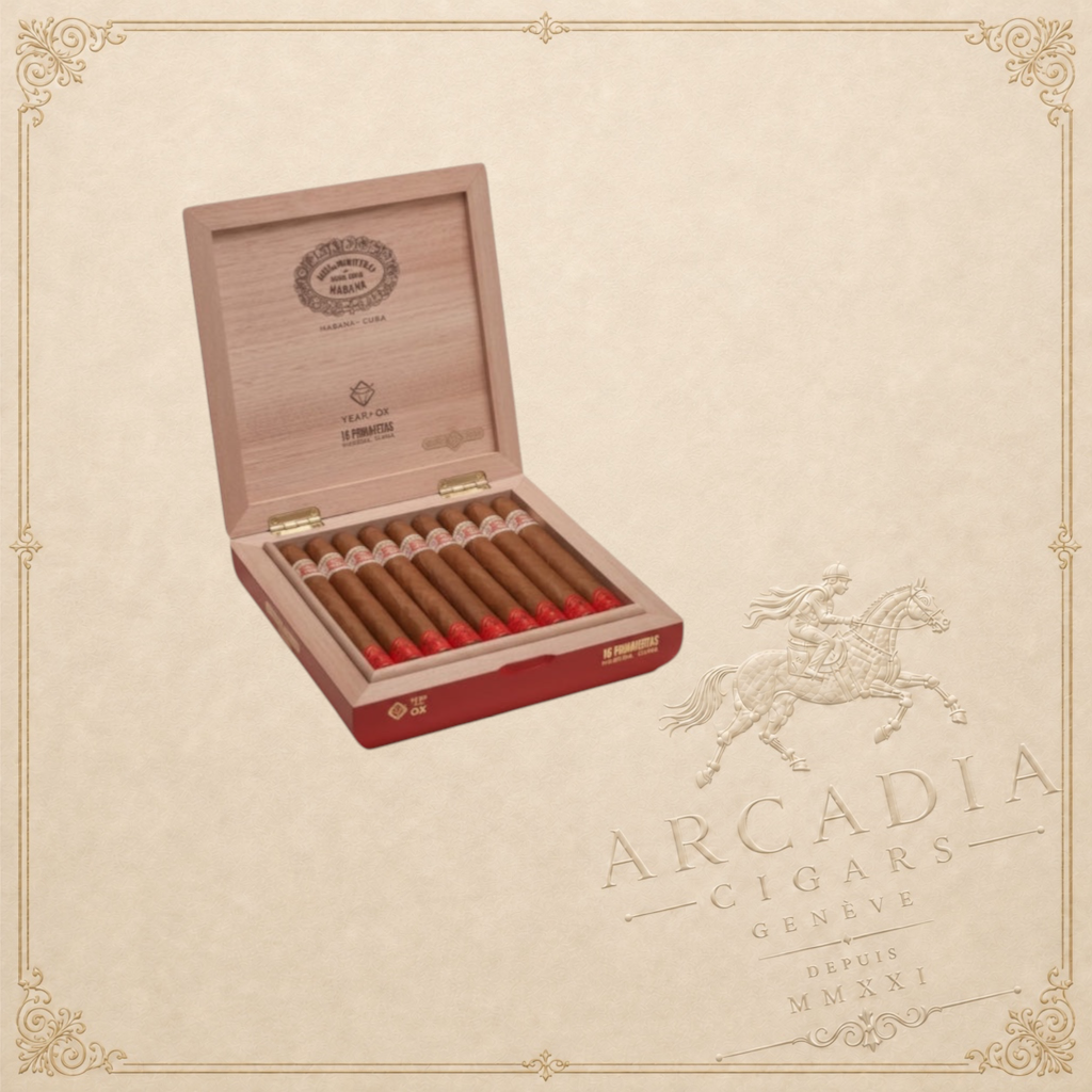 Arcadia Cigars Hoyo de Monterrey Primaveras Year of the Ox 2021 limited edition Cuban cigars in Hermosos No.1 vitola.