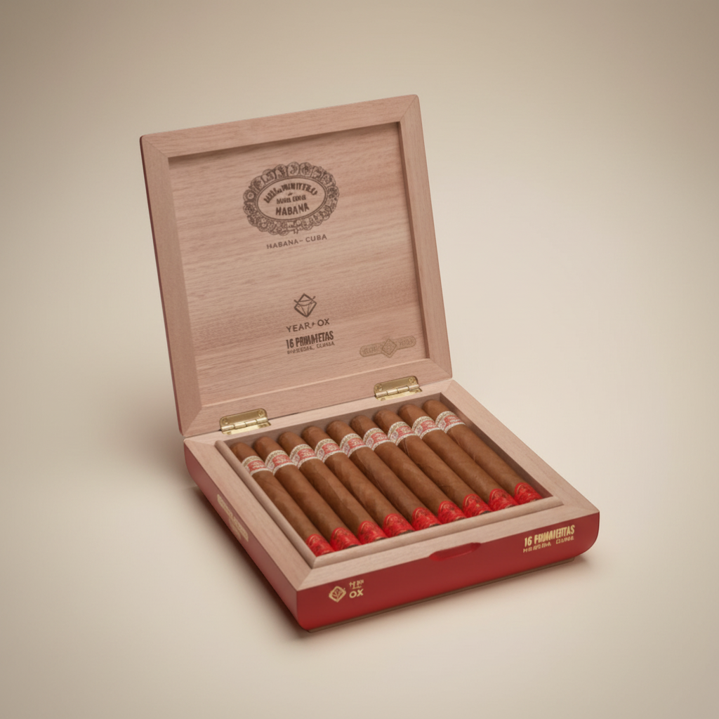 Arcadia Cigars Hoyo de Monterrey Primaveras Year of the Ox 2021 limited edition Cuban cigars in Hermosos No.1 vitola.