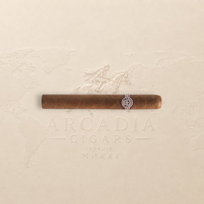 Arcadia Cigars Montecristo No. 4 petit corona cigar with wood, cocoa, and spice notes.