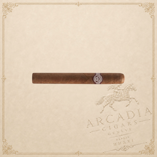 Arcadia Cigars Montecristo No. 4 petit corona cigar with wood, cocoa, and spice notes.