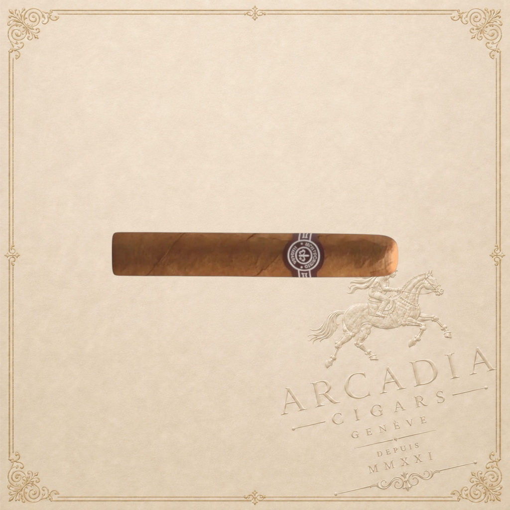 Arcadia Cigars Montecristo No. 5 Perla cigar, 4" length, with notes of cedar and nuts.