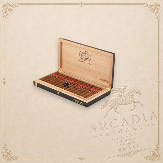 Arcadia Cigars Partagás Serie E No.2 Gran Reserva 2021 box of 15 premium Cuban cigars with ornate red and gold bands