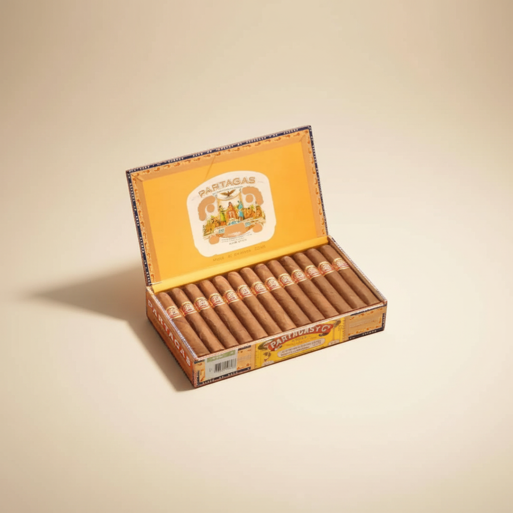Arcadia Cigars Partagas Shorts box of 25 Cuban cigars, medium-full bodied, 4 3/8" length, 42 ring gauge.