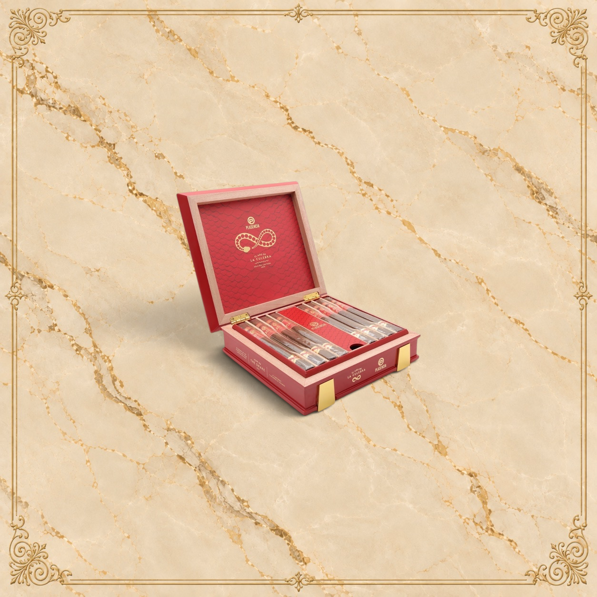 Arcadia Cigars Plasencia Year of the Horse limited edition cigars in a red wooden presentation box