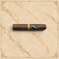Arcadia Cigars Davidoff Puro Dominicano Short Robusto cigar with a dark wrapper on a textured cream background
