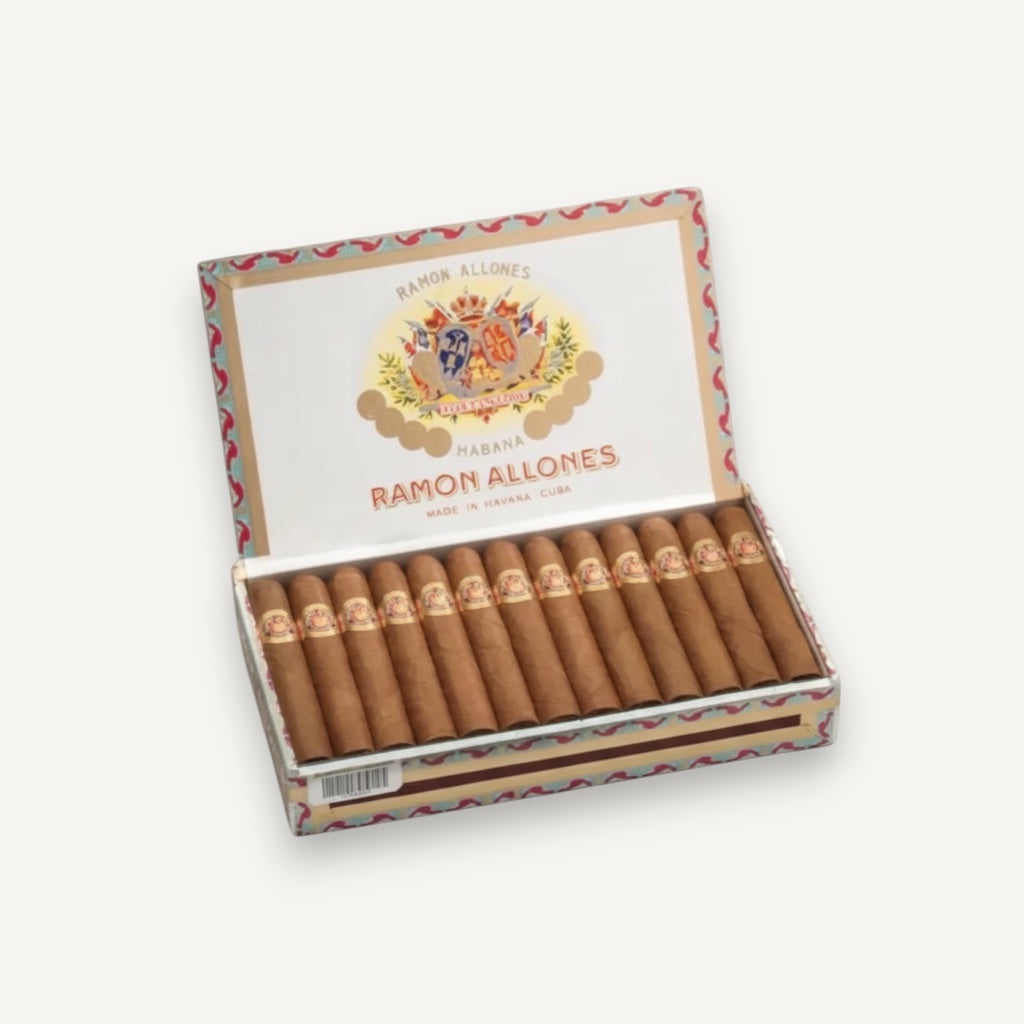 Arcadia Cigars Ramon Allones Small Club Coronas box of 10 full-bodied Cuban cigars with rich earthy and spicy notes.